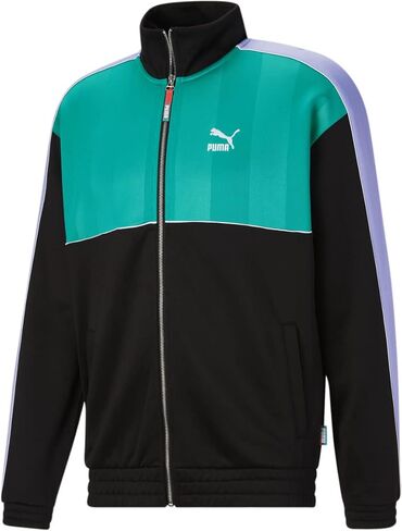 PUMA - Mens Fandom T7 Jacquard Track Jacket, Color Cotton Black, Size: X-Large in Saudi Arabia
