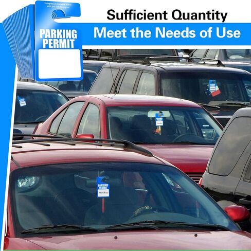 Yexiya 50 Pack Parking Permit Hang Tags Green Plastic Parking Placards Bulk PVC Hang Tag 3 x 5 Inch for Car Rear View Mirror in Saudi Arabia