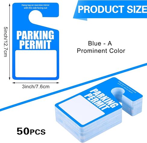 Yexiya 50 Pack Parking Permit Hang Tags Green Plastic Parking Placards Bulk PVC Hang Tag 3 x 5 Inch for Car Rear View Mirror in Saudi Arabia