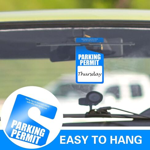 Yexiya 50 Pack Parking Permit Hang Tags Green Plastic Parking Placards Bulk PVC Hang Tag 3 x 5 Inch for Car Rear View Mirror in Saudi Arabia