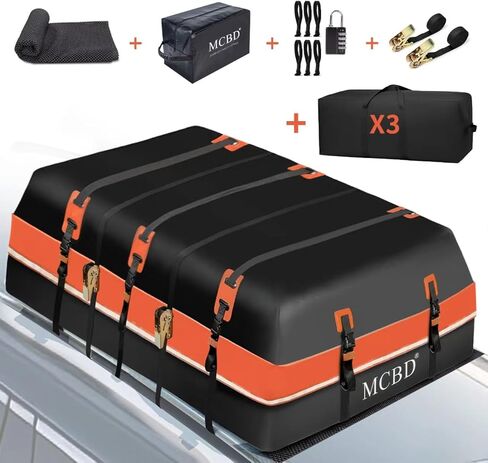 30 Cubic Feet Rooftop Cargo Carrier Bag, Waterproof Soft-shell Car Roof Bag for All Vehicles SUV with/without Rack, Car Top Luggage Storage Bag with 3 Inner Bags,Blue in Saudi Arabia