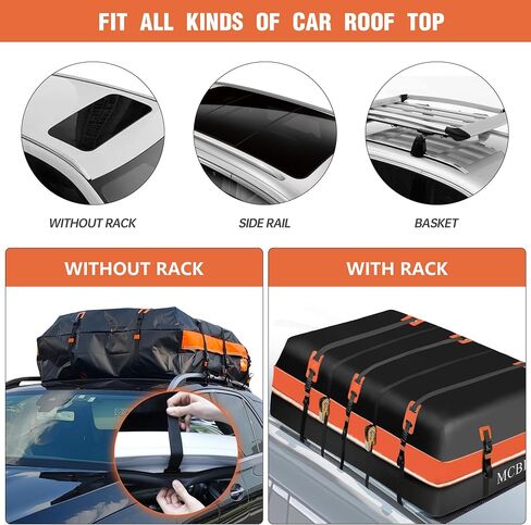 30 Cubic Feet Rooftop Cargo Carrier Bag, Waterproof Soft-shell Car Roof Bag for All Vehicles SUV with/without Rack, Car Top Luggage Storage Bag with 3 Inner Bags,Blue in Saudi Arabia