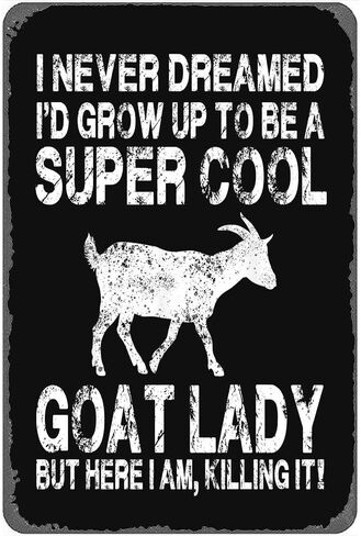 Cool Goats for Women Girls Goat Whisperer Pygmy Goat Animal Metal Signs Vintage Wall Art Garage Man Cave Farm Bar Hunting Ground Metal Tin Sign 20X30cm in Saudi Arabia