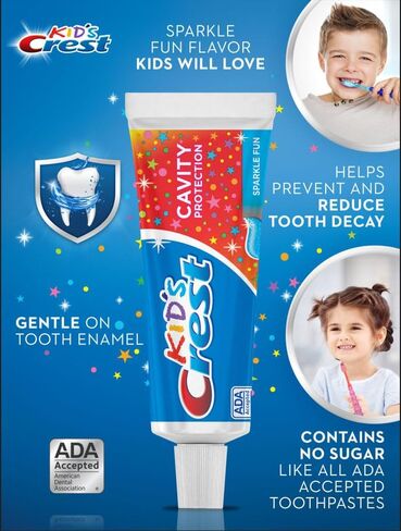 Crest Kids Cavity Protection & Enamel Care Bundle by Alpha Crate: 2-Pack Crest Kid's Cavity Protection Toothpaste Sparkle Fun Flavor, 4.6 oz, Toothpaste Sqeezer and 2 Minute Brushing Timer in Saudi Arabia
