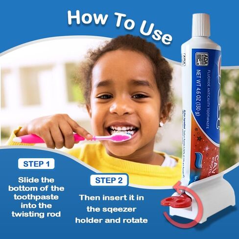 Crest Kids Cavity Protection & Enamel Care Bundle by Alpha Crate: 2-Pack Crest Kid's Cavity Protection Toothpaste Sparkle Fun Flavor, 4.6 oz, Toothpaste Sqeezer and 2 Minute Brushing Timer in Saudi Arabia