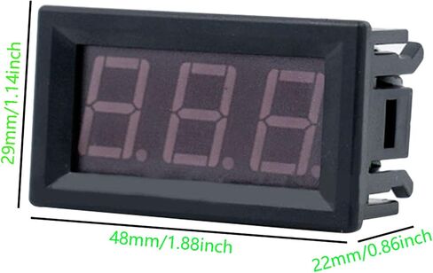 2-Pack Two Wires Mini LED Digital Voltmeter Voltage Meter DC 5V to 30V Voltage Panel Meter for 6V 12V Electromobile Motorcycle Car Green in Saudi Arabia