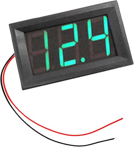 2-Pack Two Wires Mini LED Digital Voltmeter Voltage Meter DC 5V to 30V Voltage Panel Meter for 6V 12V Electromobile Motorcycle Car Green in Saudi Arabia