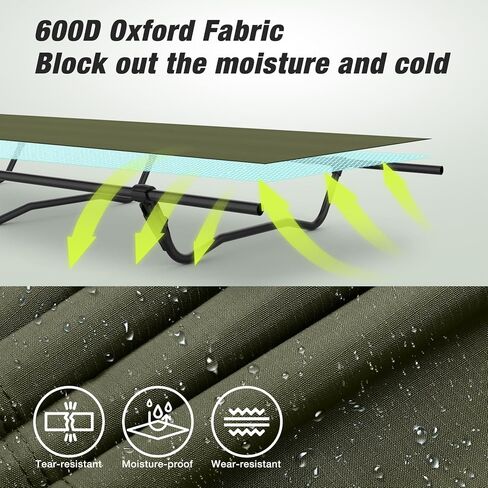 Ultralight Compact Camping Cot Pro, 3rd Generation FullGuard Lock Structure for 30s Setup, 30″ Wide Surface, Support 350lbs, Folding Backpacking Cot w/Storage Bag for Outdoor, Mesh Black in Saudi Arabia