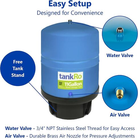 – RO Water Filtration System Expansion Tank – 11 Gallon Water Tank – Large Reverse Osmosis Water Storage Pressure Tank in Saudi Arabia