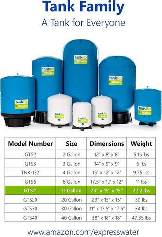 – RO Water Filtration System Expansion Tank – 11 Gallon Water Tank – Large Reverse Osmosis Water Storage Pressure Tank in Saudi Arabia