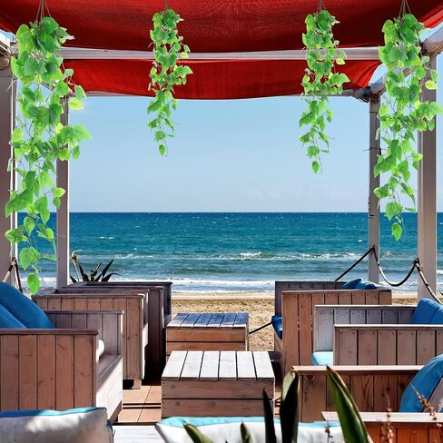2 Pcs Fake Hanging Plants 40 Inch Artificial Hanging Plants Fake Pothos Vines Hanging Plant with Full Leaves Faux Hanging Greenery Pothos for Wall Room Bathroom Indoor Outdoor Home Shelf Office Decor in Saudi Arabia