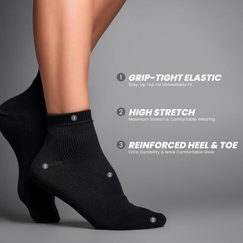 Laura Ashley Women's Quarter Socks | Athletic, Lightweight & Breathable Socks | Ideal for Sports, Gym, Hiking & Everyday Wear in Saudi Arabia