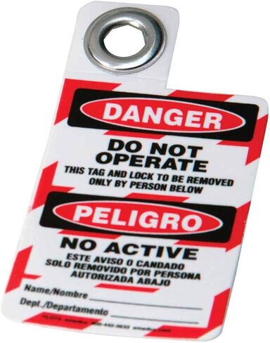 Brady - 105724 علامة قفل باللغة الإنجليزية/الإسبانية "Danger - Do Not Operate"، فينيل، ارتفاع 3 بوصات، عرض 2 بوصة in Saudi Arabia