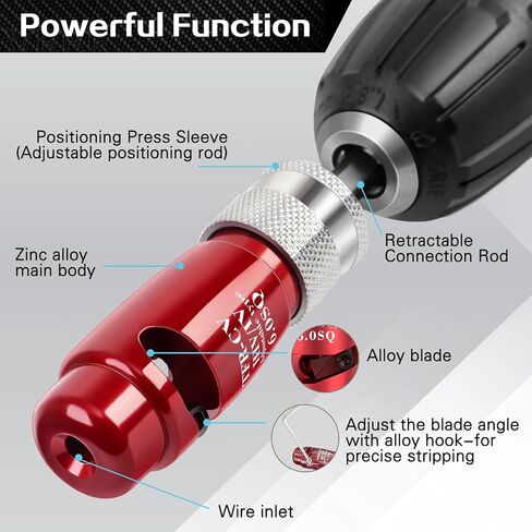 KTINNEAD Wire Stripper Tool, Professional Cable Stripper Tool, High-Efficiency Wire Stripper Tool for Drill, Wire Stripping and Twisting Tool Suit for Electrician(1 Set With Wire Nut Twister) in Saudi Arabia