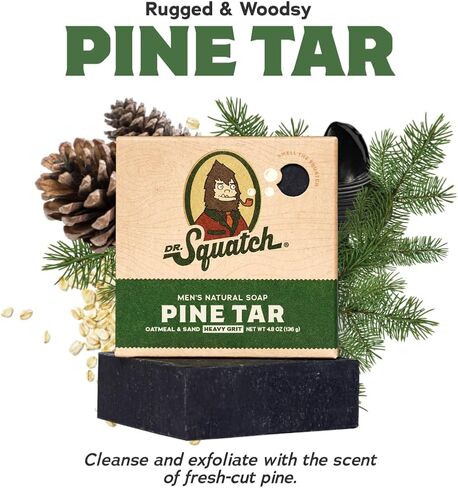 Dr. Squatch Men's Bar Soap - 3-Pack Alpine Sage - All Natural Bar Soap for Men - 3 Bars of Soap - Smell like a Warm Mountain Breeze in Saudi Arabia