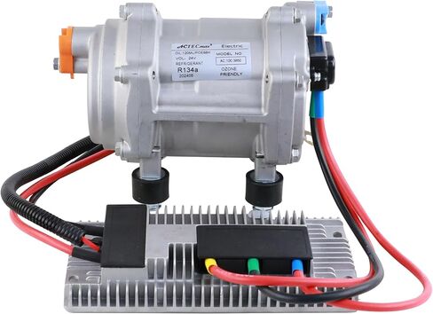 ACTECMAX العالمي التيار المتناوب ضاغط كهربائي 20cc/r كومبرسور لتكييف السيارة لضاغط السيارات 12 فولت ل R134a in Kuwait