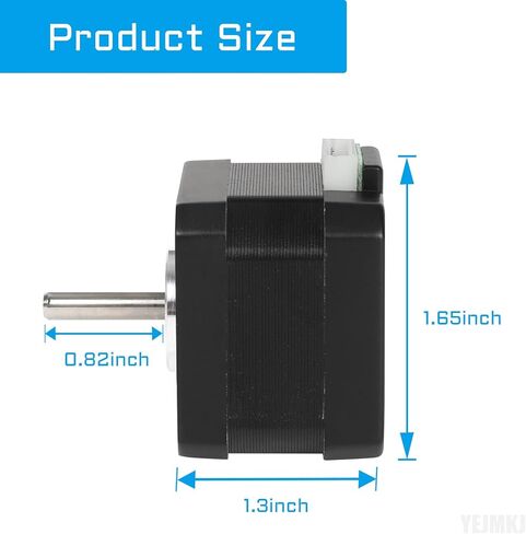 3pcs Nema 17 Stepper Motor 40MM Bipolar 1.5 A 42Ncm (59.47oz.in) 42 Motor 1.8 Degree 2 Phase 4-Lead Nema17 Motors with 1m Cable and Connector for DIY CNC 3D Printer, 1.66x1.66x1.58inch in Kuwait