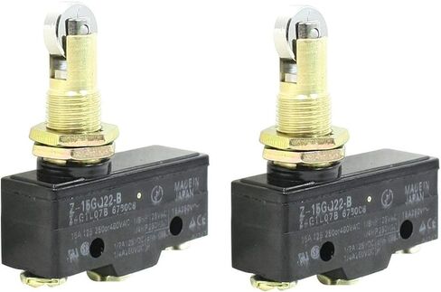 YXQ 2Pcs NO NC Limit Switch 3 Screw Terminals Panel Mount Roller Plunger Basic Z-15GQ22-B in Saudi Arabia