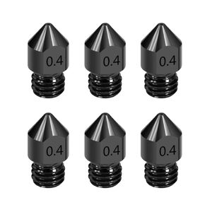 Zeelo Hardened Steel Tool High Temperature Pointed Wear Resistant MK8 Nozzles 0.4 mm/ 1.75 mm 3D Printer Compatible with Makerbot, Creality CR-10 All Metal Hotend, Ender 3/ Ender3 pro, Prusa i3 (6)