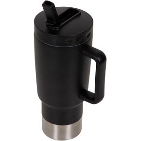 FIFTY/FIFTY 30 Ounce Mug; Stainless Steel Vacuum Insulated; Matte Black
