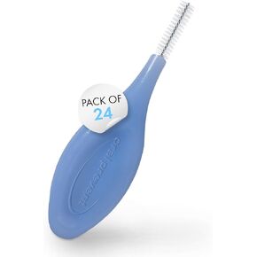 24 Pieces interdental Brushes - Tooth Cleaning for The interdental Spaces - Proxy Brushes - Tartar/Caries Prevention (0.70 mm, Blue)