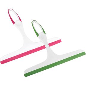 2 Pcs Shower Squeegee for Shower Glass Doors, Window Cleaning Shower Glass Squeegees，Car Window Windshield Mirror Tile Cleaner Cleaning Wiper Scraper Tool