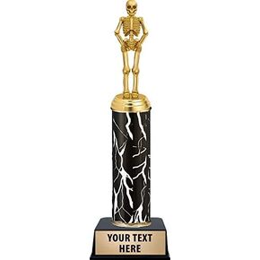 Crown Awards Skeleton Trophies, Personalized Black Lightning Skeleton Trophy, Custom Engraving Included Prime