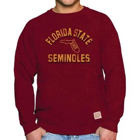 Original Retro Brand Adult University Crewneck (Clemson Tigers - Orange, Medium)