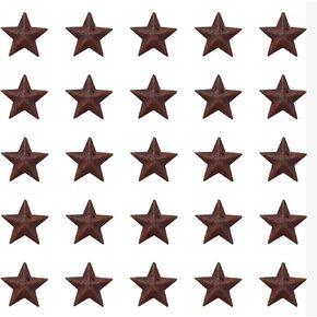 Sowaka 30 Pcs Barn Star with Hole Vintage Rustic Primitives Small Tin Stars for Christmas Halloween Home Farmhouse Wall DIY Crafting Decoration (3 cm)