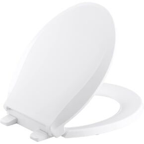Kohler K-7673-0 Cachet Quiet-Close Round-Front Toilet Seat, White