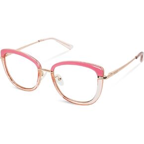 Vizzio Blue Light Blocking Glasses Fashion Lightweight TR90 Computer Gaming Glasses For Women Anti Eye Strain Cat Eye Eyewear