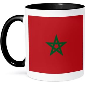 مج 3dRose علم المغرب، 11 أونصة، أسود، mug_158383_4