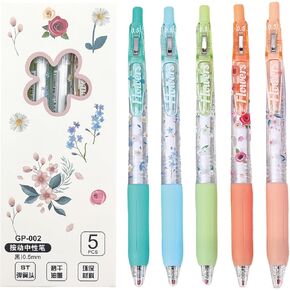 4 Pcs Gel Pens Cute Retractable Pens Cartoon Panda Retractable Pens 0.5mm Black Writing Pen Office School Pens Women Girls Men Boy Pens (4Pcs Panda)