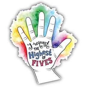 Hi Five Hand Sticker Vinyl Bumper Laptop Window Decal Waterproof