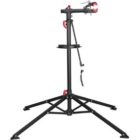 Yaheetech Bike Repair Stand Bicycle Workshop Stand Height Adjustable Bike Maintenance Rack w/ Tool Tray for Road & Mountain Bikes，Red/Blue