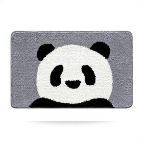 Cute Panda Bathroom Rugs Adorable Animal Bath Mat Cartoon Floor Mats, Non Slip Extra Absorbent Soft Bath Rug, Machine Washable, Bathtub Carpet Shower Indoor Area Use (Dumb, 20" x 31")