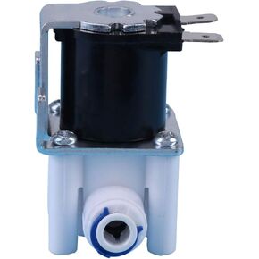 DC 12V Solenoid Valve, Normally Closed Valve, Shut Off Valve with 1/4in Connector for Water Purifier Machine System