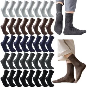 12 Pairs Crew Socks Athletic Socks for Men Breathable Cushion Socks Casual Sport Socks for Running Traveling