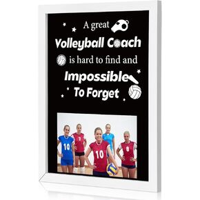 Volleyball Coach Gift Volleyball Coach Photo Frame Gift for Women Men Volleyball Coach Appreciation Gifts for Coach Cheer Coach Picture Frame Accessories for Office Home Desk Decor