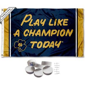 College Flags & Banners Co. Irish Play Like a Champion Banner and Tapestry Wall Tack Pads