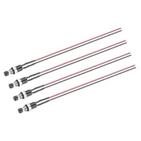 MECCANIXITY 4 Pcs 3A 250V AC 7mm Mini Self-locking Push Button Switch SPST PBS-110 NO Red Switch Button with Pre-Soldered Wires for Electronic Devices Household Appliances