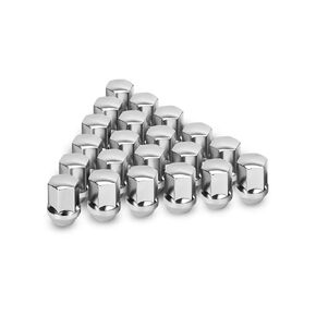 32pcs 14x1.5 OEM Lug Nuts Replacement 2008-2024 Chevy Silverado GMC Sierra 2500 3500, M14-1.5 One-Piece Design Chrome Large Acorn Seat Wheel LugNuts 1.75" Height 7/8" Hex GM Part No 611-236 9596070
