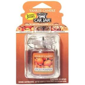 Yankee Candle Fall Favorites 3-packs Car Jar Ultimate (Apple Pumpkin, Autumn Wreath, Spiced Pumpkin)