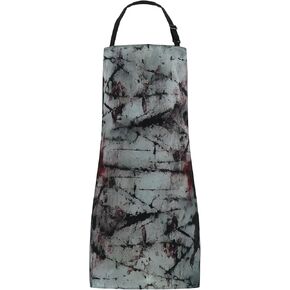 Halloween Bloody Apron Horror House Bloody Butcher Costume Aprons Bloody Handprint Adjustable Funny Apron