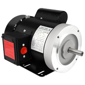 Electric Motor 1HP, 1750RPM General Purpose Motor,Single Phase Motor 56C Frame 13.6/6.8A 115/230V TEFC CW/CCW