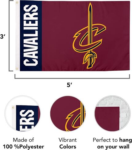 علم صبار الصحراء كليفلاند كافالييرز الرابطة الوطنية لكرة السلة NBA 100% بوليستر للاستخدام الداخلي والخارجي 3 × 5 أقدام أعلام الفريق (اسم الفريق) in Saudi Arabia