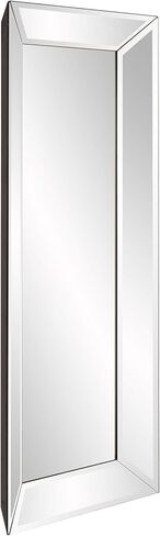Howard Elliott Vogue Inward Rectangular Hanging Wall Mirror, Large Silver Decorative Wall Mounted Vanity Mirror with Glass Frame for Bedroom, Living Room & Entryway, 20 x 48 Inch in Saudi Arabia