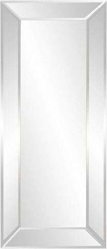 Howard Elliott Vogue Inward Rectangular Hanging Wall Mirror, Large Silver Decorative Wall Mounted Vanity Mirror with Glass Frame for Bedroom, Living Room & Entryway, 20 x 48 Inch in Saudi Arabia