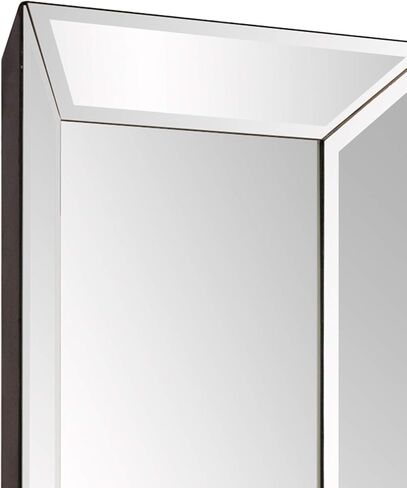 Howard Elliott Vogue Inward Rectangular Hanging Wall Mirror, Large Silver Decorative Wall Mounted Vanity Mirror with Glass Frame for Bedroom, Living Room & Entryway, 20 x 48 Inch in Saudi Arabia