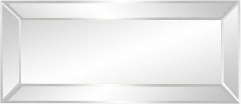 Howard Elliott Vogue Inward Rectangular Hanging Wall Mirror, Large Silver Decorative Wall Mounted Vanity Mirror with Glass Frame for Bedroom, Living Room & Entryway, 20 x 48 Inch in Saudi Arabia